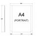 A4 Portrait Wallmounted Poster Holders