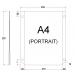 A4 Portrait Wallmounted Poster Holders